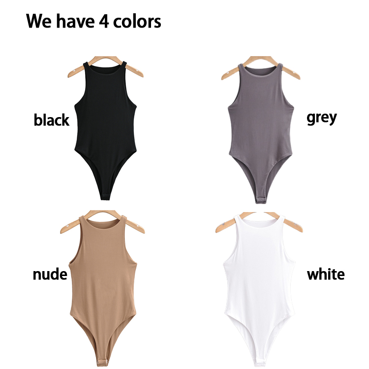 Wholesale Thong bodysuit wholesale plus size 5xl 6xl snap-button  compression sleeveless double layer round neck bodysuits for women 2023  Manufacturer and Supplier