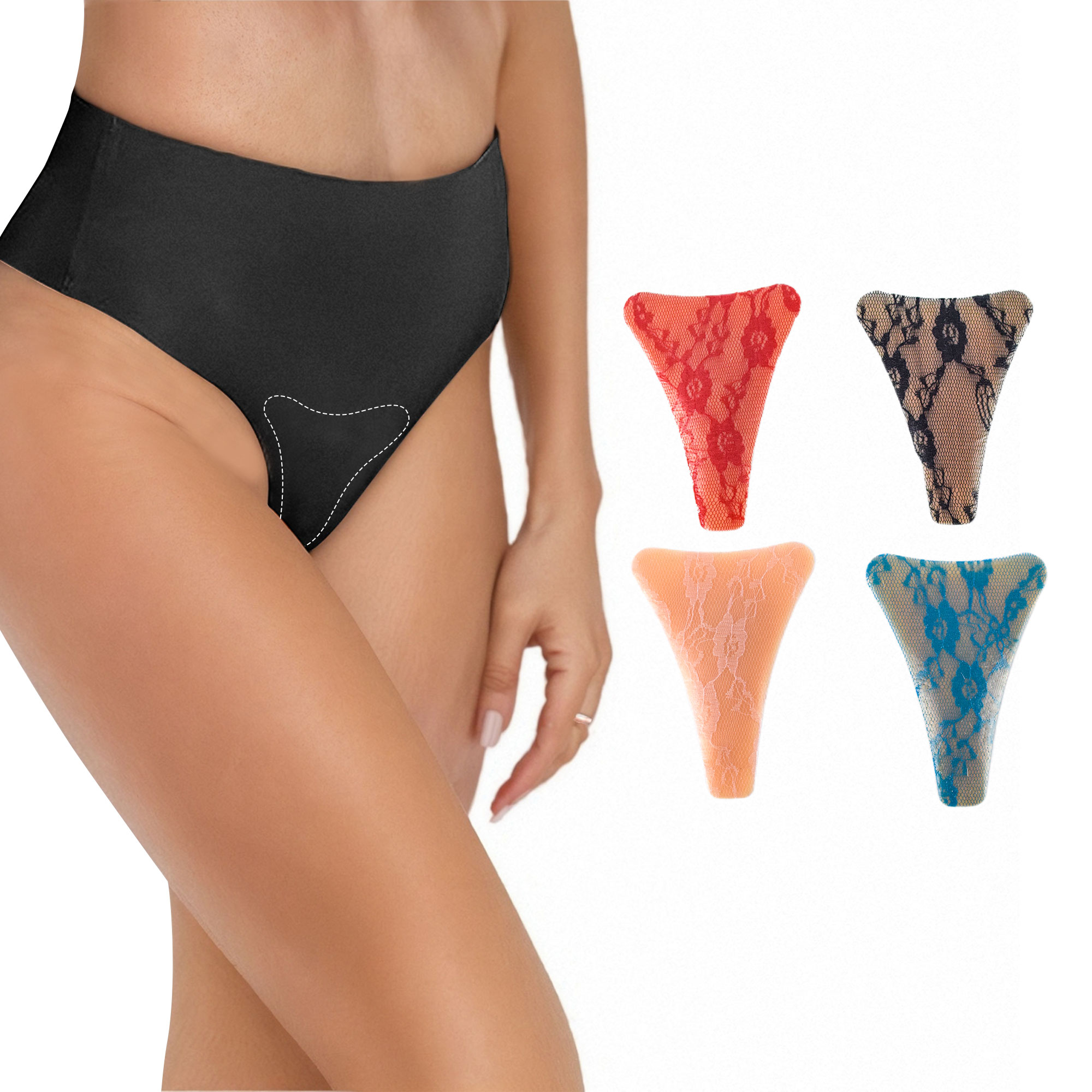 lace camel toe pad