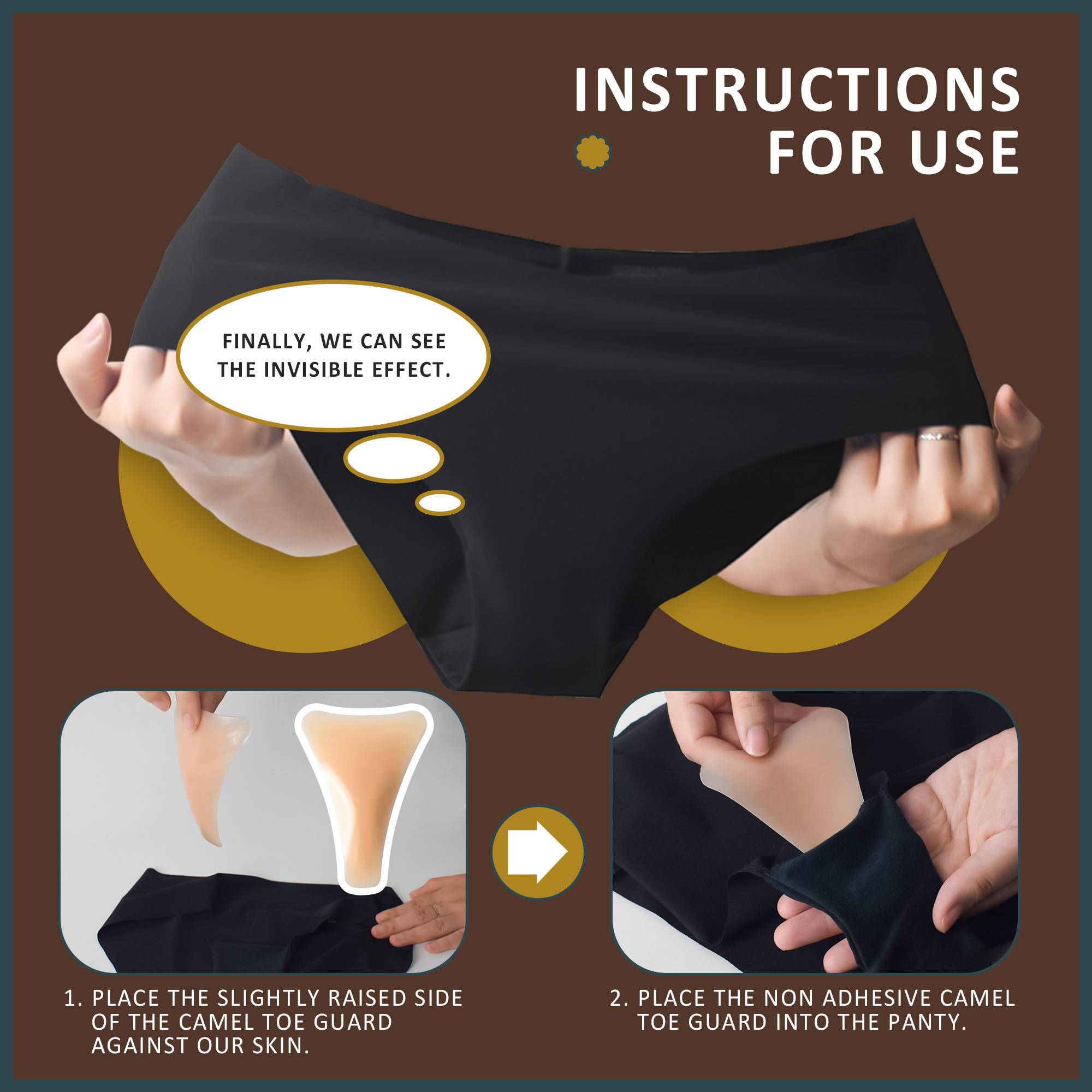 how to use camel toe pad